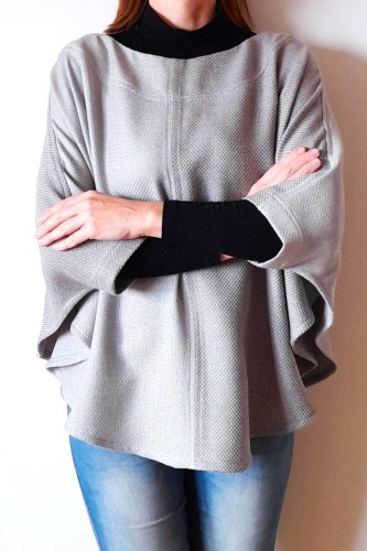 Vilnonė skraistė- pončo