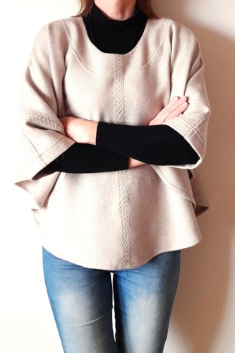 Vilnonė skraistė- pončo